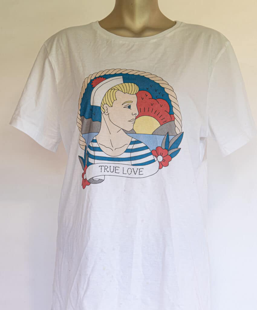 T-shirt rockabilly-stil Tricote Moi un Tattoo
